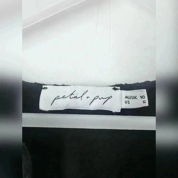 Petal + Pup black eyelet tiered boho beach resort mini dress Size 6 - Picture 2 of 3